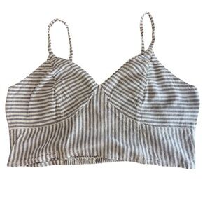 Universal Thread Blue and White Striped Crop Cami